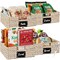 Best Choice Products Set of 4 13in Woven Water Hyacinth Pantry Baskets w/ Chalkboard Label, Chalk Marker